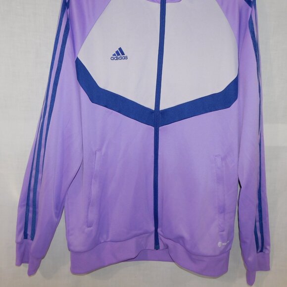 Adidas Mens M Tiro Full Zip Track Jacket Two Tone Purple Violet Fusion - Picture 4 of 11